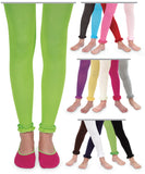PIMA COTTON RUFFLE FOOTLESS TIGHTS/LEGGINGS IN ASSORTED COLORS