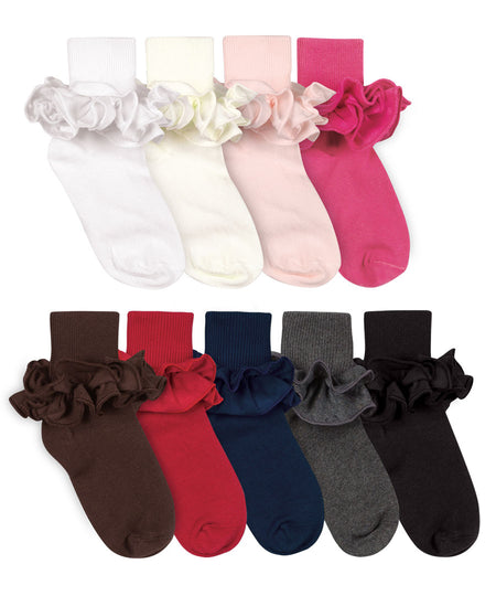 SCALLOPED PIMA COTTON FOOTLESS TIGHTS/LEGGINGS IN ASSORTED COLORS