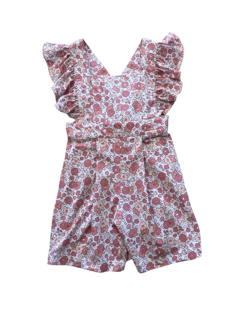 SAGE AND LILY PINK FLORAL RUFFLE ROMPER 7868