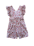 PINK FLORAL RUFFLE ROMPER 7868