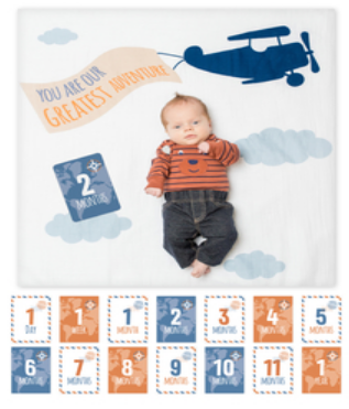 Baby's First Year Blanket & Cards Set - I Wish I May #22315