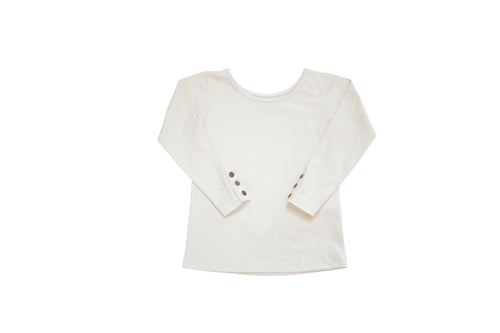 BUTTON TAB TOP IN WHIPPED MARSHMALLOW BY BE GIRL