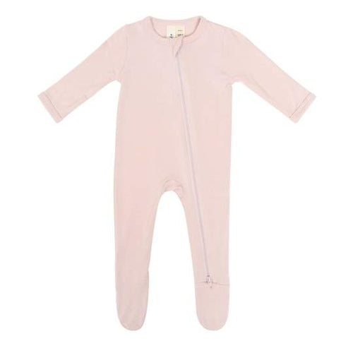 ZIPPERED FOOTIE IN BLUSH BY KYTE