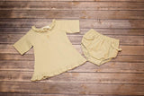 EVIE'S CLOSET WHEAT 2PC TOP AND BLOOMER SET