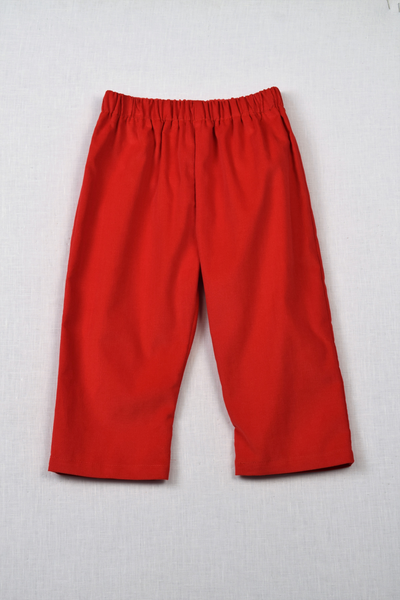 DRAGON CREW NECK & RED CORDUROY PANT SET BY FUNTASIA TOO #9140RD