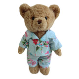 TEDDY BEAR IN BLUE FLORAL PJS