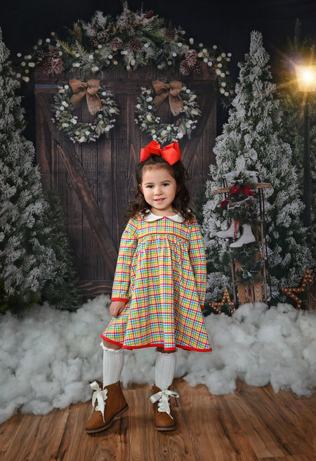 SWEET GINGERBREAD EMBROIDERED COLLARED DRESS #5162