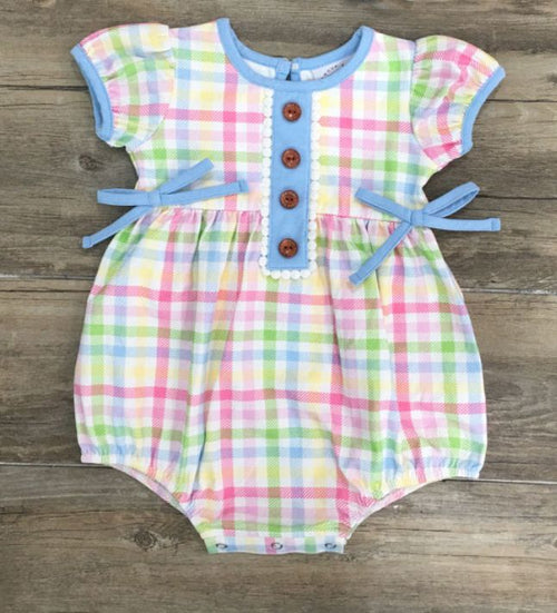 SWOON BABY WATERCOLOR GINGHAM PETAL BUBBLE
