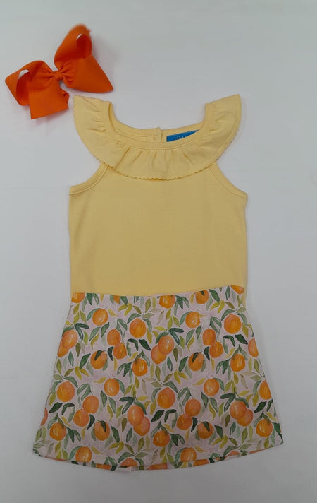 SAGE AND LILY LEMONADE DOTTED PLEAT DRESS, YELLOW